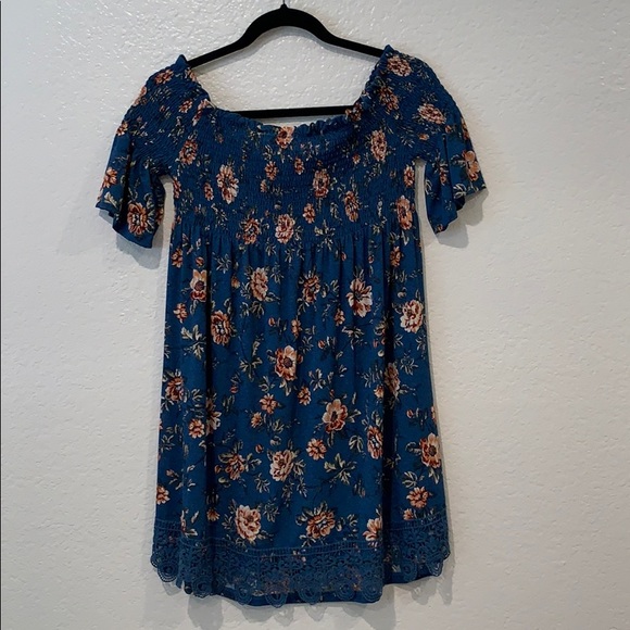 NEW Blue off the shoulder dress - Picture 1 of 3